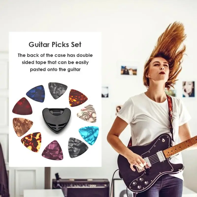 Электрическая гитара целлулоидная палочка s гитарный медиатор+ набор пластиковых палочек