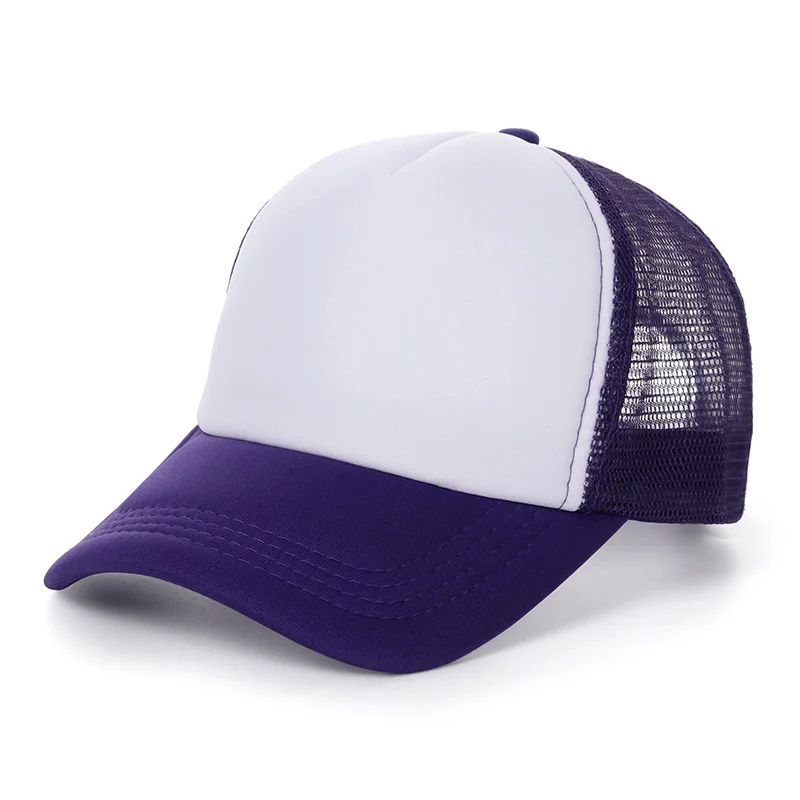 Пустая сетчатая Кепка s, мужская летняя дышащая бейсболка Snapback, женская модная черная кепка в стиле хип-хоп - Цвет: purple