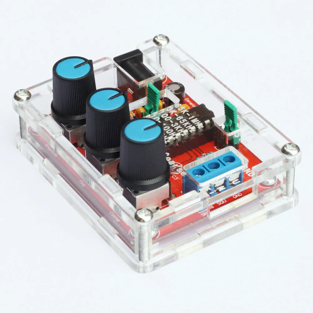 

XR2206 Function Signal Generator Sine/Triangle/Square Output 1Hz-1MHz Signal Generator Synthesizer DIY Kit Adjustable Frequency