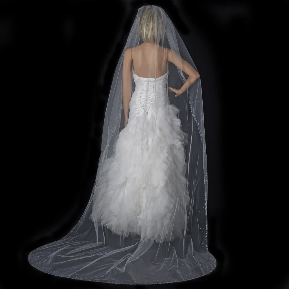 1 слой собора свадебное платье вуаль Hochzeitskleid Schleier Robe De Mariage вуаль свадебное платье вуаль