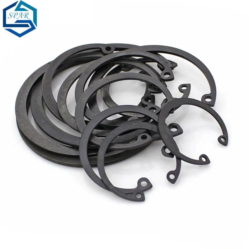 Retaining Clip Retaining Clip Set Retaining Ring Retaining Ring Set Circlip for Holes 65 Manganese Steel Inner Circlip C Type Retaining Ring Hole Clamp Elastic Retaining Ring for Hole M3-M150