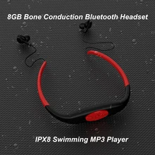 Lecteur MP3 sans fil Bluetooth, 8 go, étanche IPX8, pour plongée, natation, surf, Radio FM, casque d'écoute, lecteur de musique
