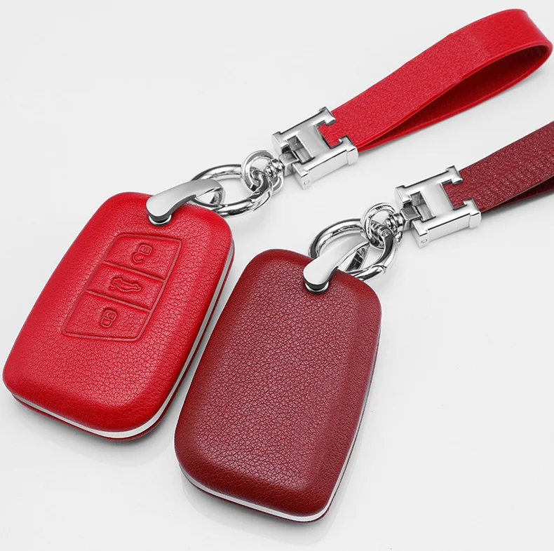 3D кожаный чехол для ключей автомобиля для Фольксваген Шкода Superb Magotan Passat B8 A7 Гольф оцинкованный сплав брелок сумка аксессуары