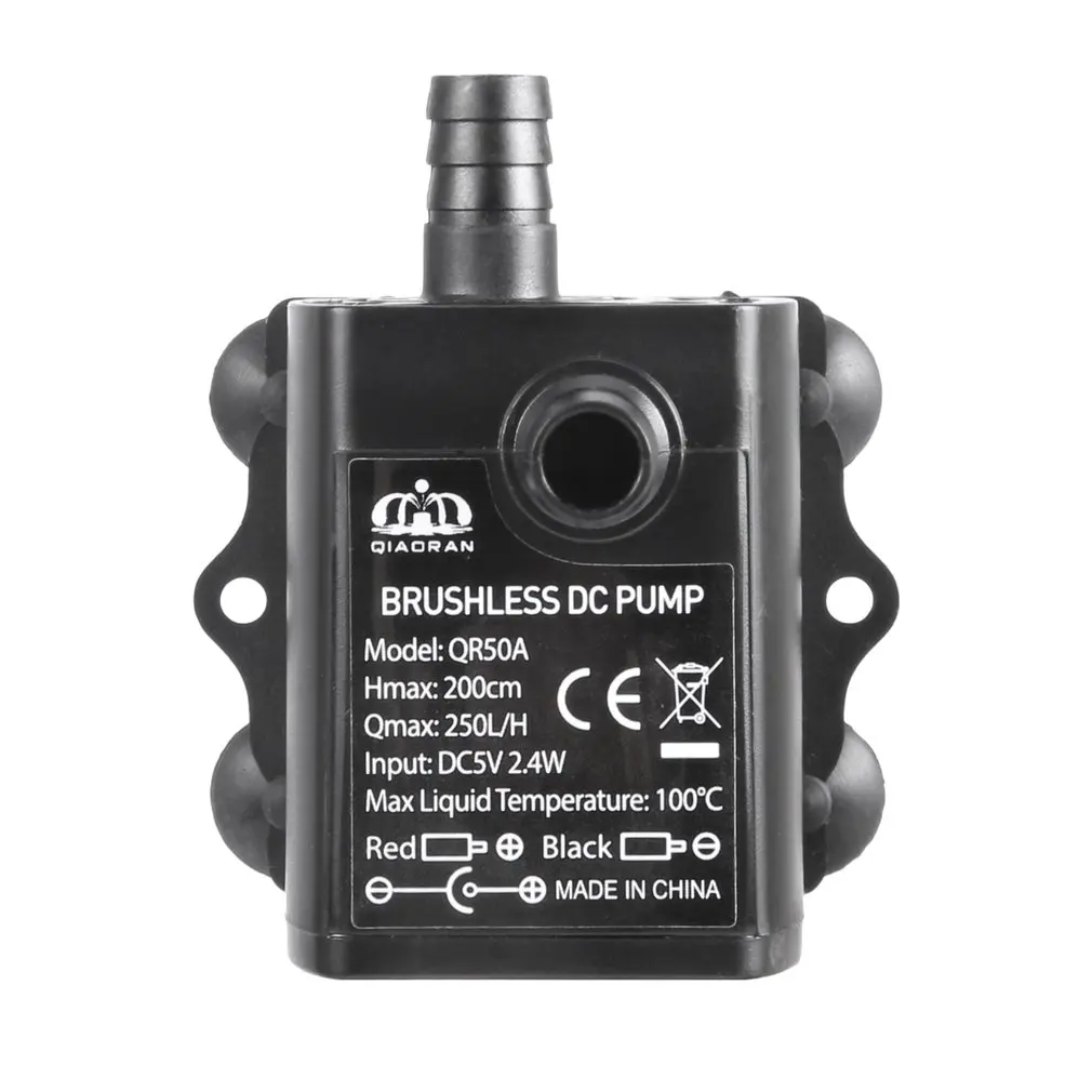 Decdeal Ultra-quiet USB Mini Brushless DC Water Pump DC5V 2.4W 250L/H Lift 2m Submersible Fountain Aquarium Circulating