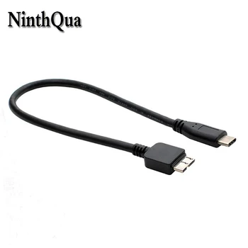 

NinthQua 1pcs USB3.1 Type-C to micro B USB3.0 ata Cable MacBook Connect Mobile Hard Drive Function Wire 30cm