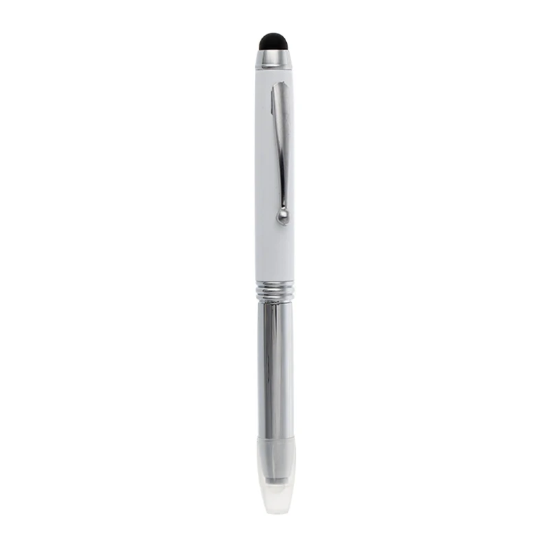 3in1 Capacitive Touch Screen Stylus Ballpoint Pen LED Flashlight For Ipad Iphone