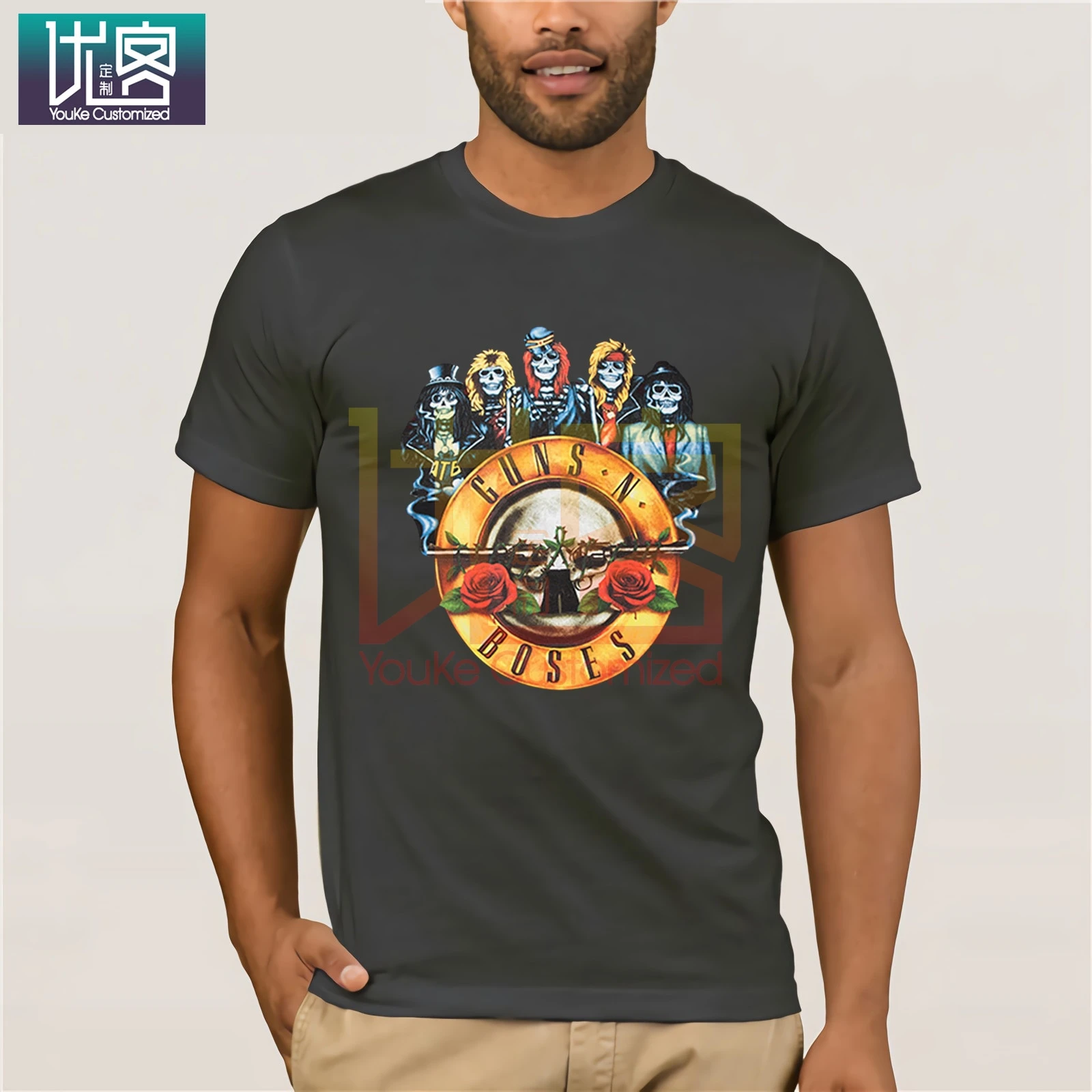 Aolamegs Guns N Roses футболка для мужчин и женщин с круглым вырезом принтом металла рок