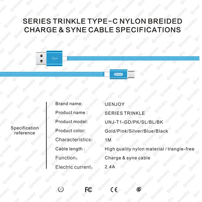 USB Data Line Android Mobile Phone Universal Fast Charging Type-C Interface Charging Line Original Authentic Cable For Samsung