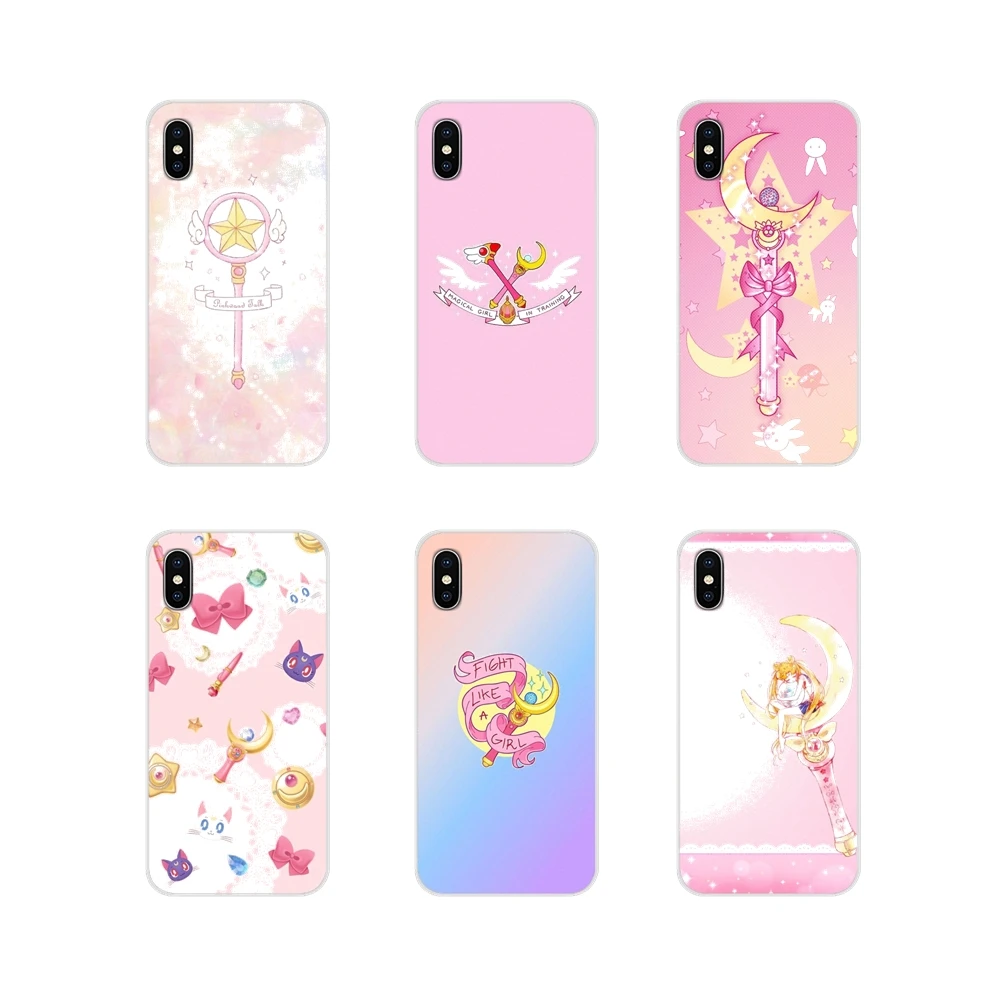 Чехлы из ТПУ Для Xiaomi Mi4 Mi5 Mi5S Mi6 Mi A1 A2 5X 6X 8 9 Lite SE Pro Max Mix 2 3 2S чехлы аниме Kawaii Сейлор Мун