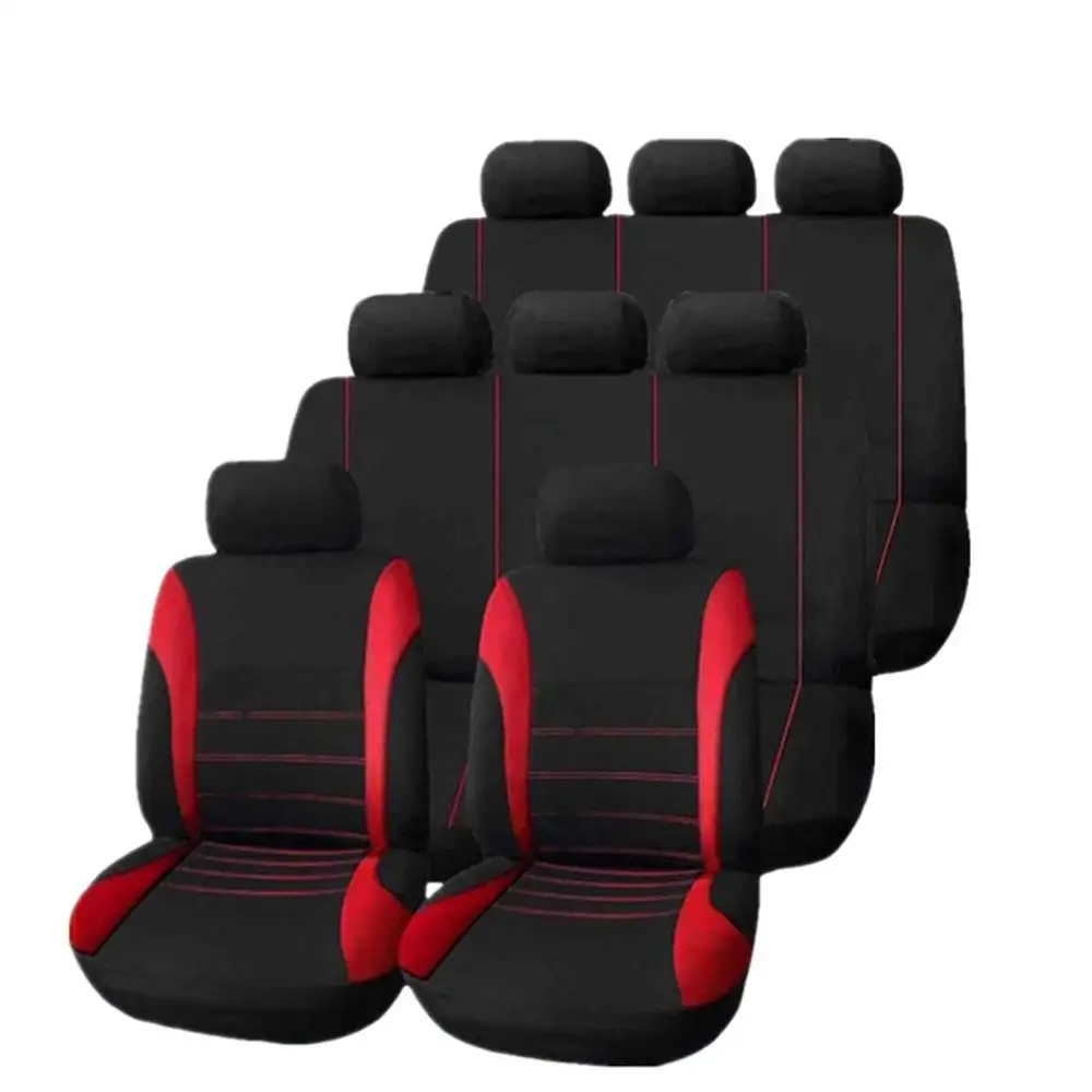 8-Seat полный комплект Автомобильная защита сиденья Крышка автомобильные чехлы для сидений универсальные Brethable автомобильные аксессуары автостайлинг