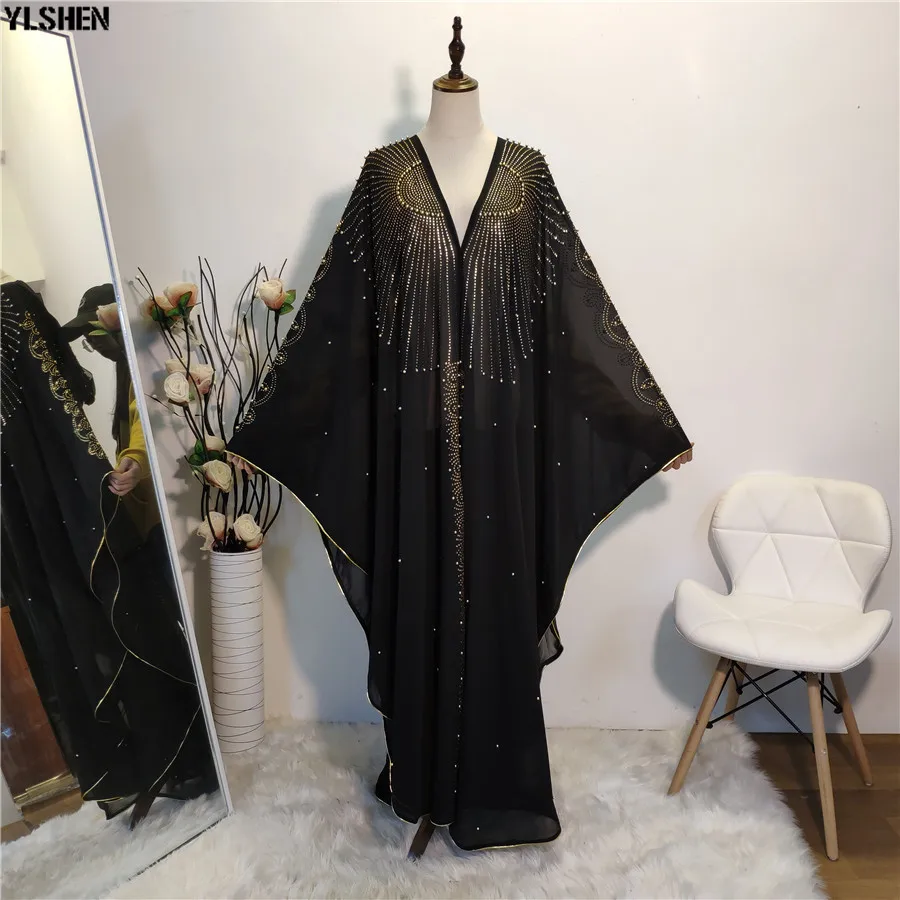 African Dresses for Women Clothes Muslim Dress Plus Size Dashiki Diamond African Dress Hijab Abayas Dubai Robe Africa Clothing 10