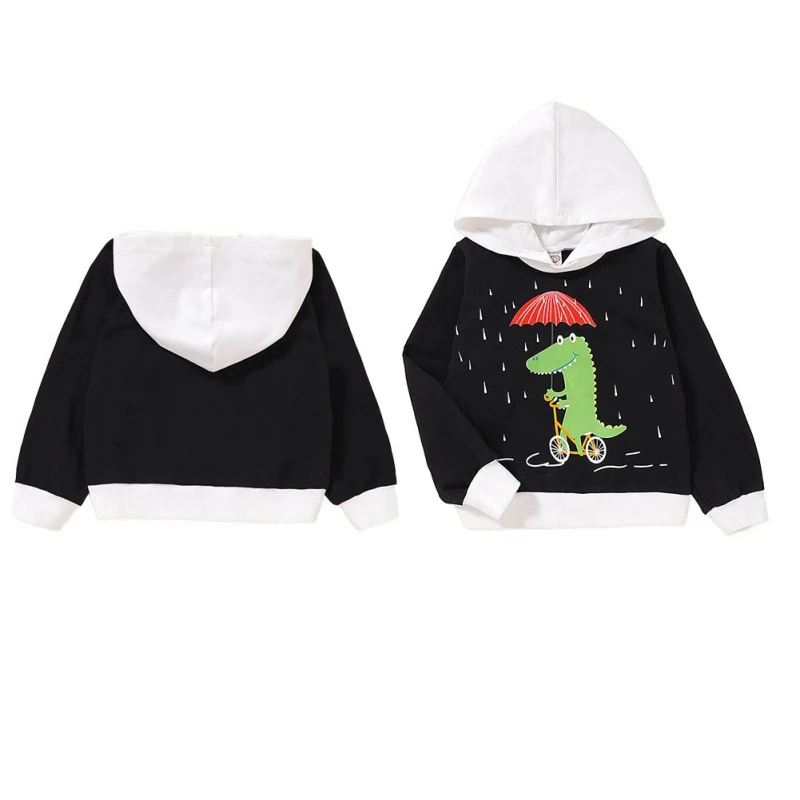 Одежда для малышей; хлопковый свитер с капюшоном; детская повседневная спортивная одежда; Одежда для младенцев; пуловер с длинными рукавами; детский топ