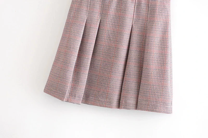 Увядшая английская консервативная стильная винтажная клетчатая плиссированная Сексуальная мини-юбка для женщин faldas mujer moda трапециевидные юбки для женщин