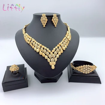 

2020 New Arrivals Jewelry Sets Gold Turkish Jewelry Necklace Sets for Women Nigerian Wedding