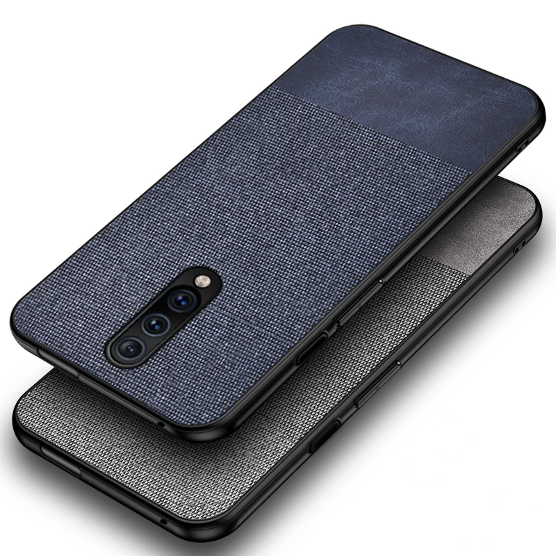 Чехол для Oneplus 7T Pro 7 кожаный чехол из ткани силиконовый бампер противоударный 1 +