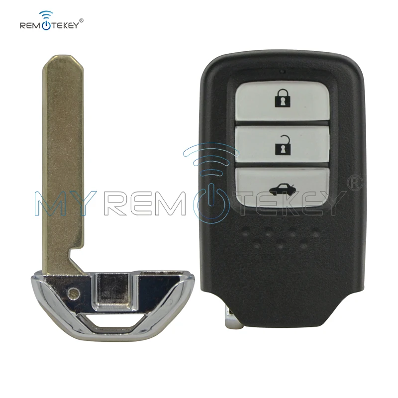 Remtekey умный ключ 3 кнопки дистанционного ключа автомобиля 434 МГц для Honda Key City Fit XRV Vezel с аварийной