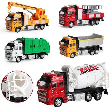 

Alloy Pulling Back Engineering Vehicles Toys with Music Light Kids Car Children Above 3 Years Gifts Casual 1:38