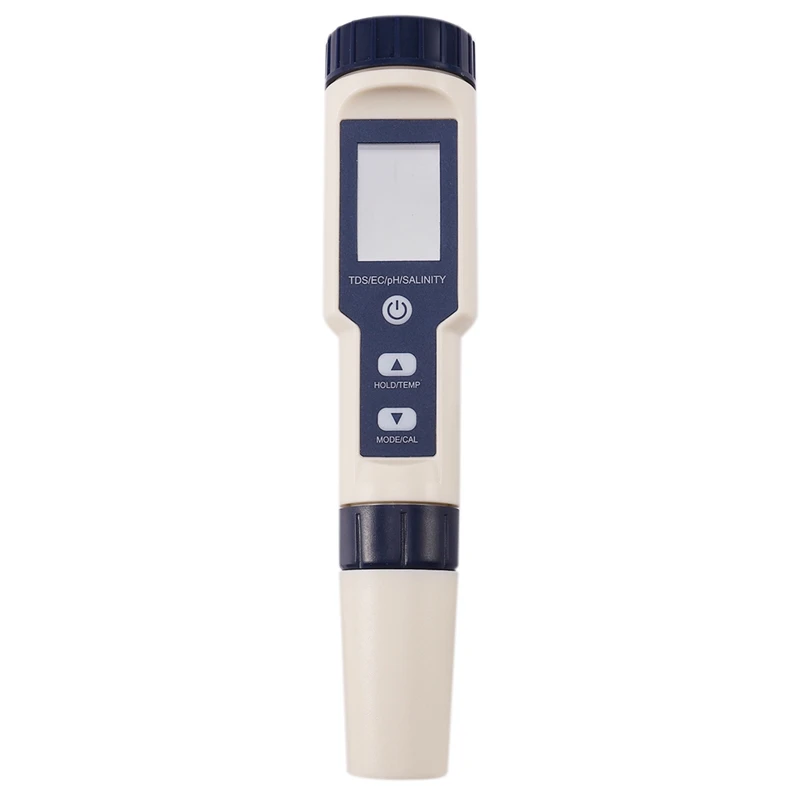 

5 in 1 TDS/EC/PH/Salinity/Temperature Meter Digital Water Quality Monitor Tester for Pools, Drinking Water, Aquariums