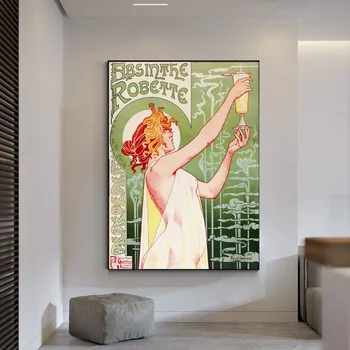 

Absinthe Print Vintage French Robette Drinks Art canvas Poster Home Decor 12x18 24x36inch