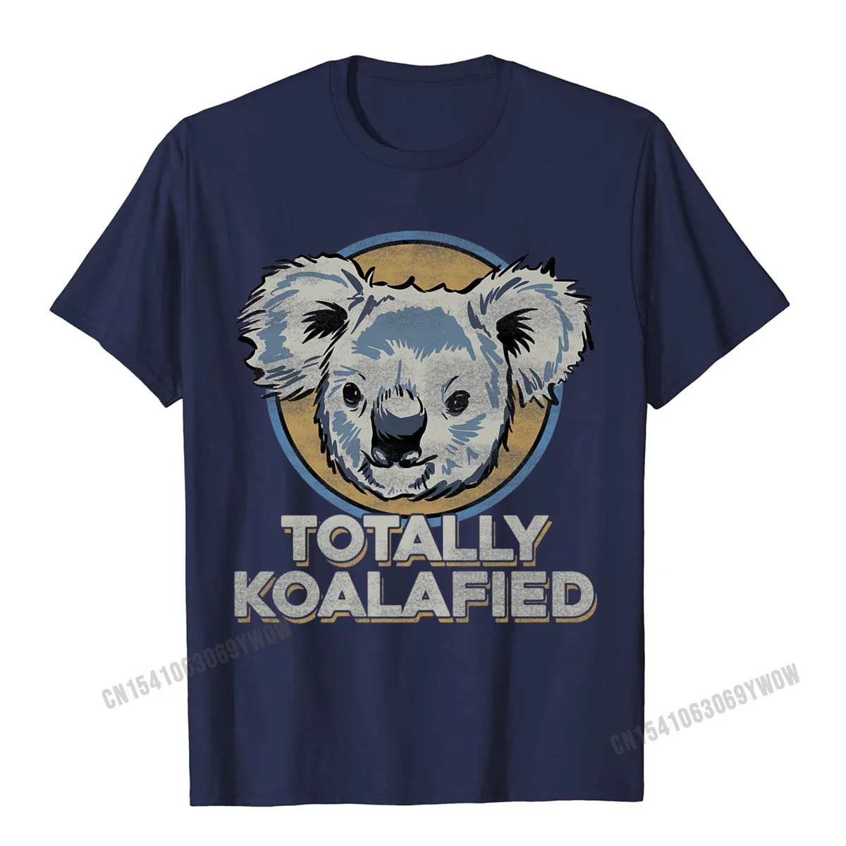 Casual Casual Tops Tees Short Sleeve for Men Cotton Fabric NEW YEAR DAY Crew Neck Tshirts Crazy T-shirts Special Totally Koalafied Shirt - Koala Bear Gifts - Punny Tshirts__1021 navy