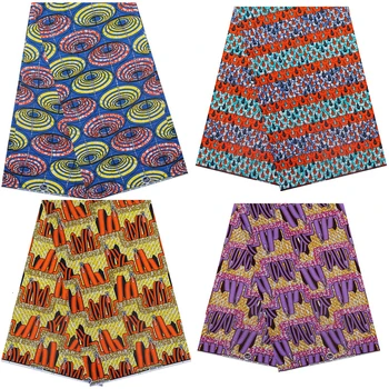 

Cotton Print African Batik Cloth Fabric Fabric For Women Men Clothes 6Yards Ankara Real Wax Fabric Nigerian Real WaxFabric