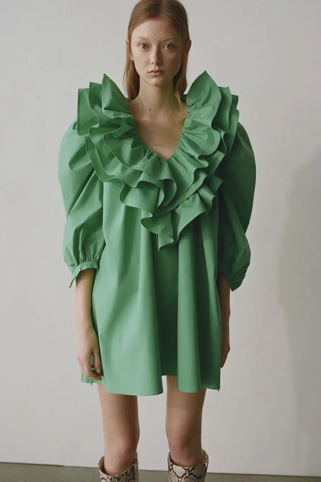 Новинка весна лето 2020 Новое Стильное женское платье из поплина с ламинированным