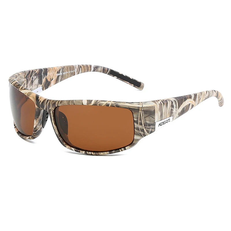 Бренд KDEAM мужские поляризованные солнцезащитные очки TR90 прямоугольное покрытие вождения очки спортивные очки Gafas De Sol - Цвет линз: C4