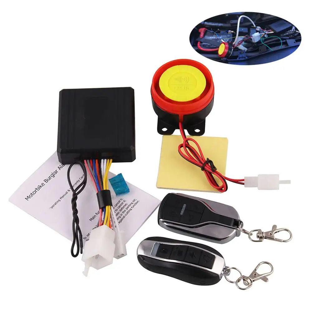 

Motorcycle Auto-alarm Anti-theft High Sensitive Vibration Sensors Security Alarm Warning System Remote Control Set Accessories