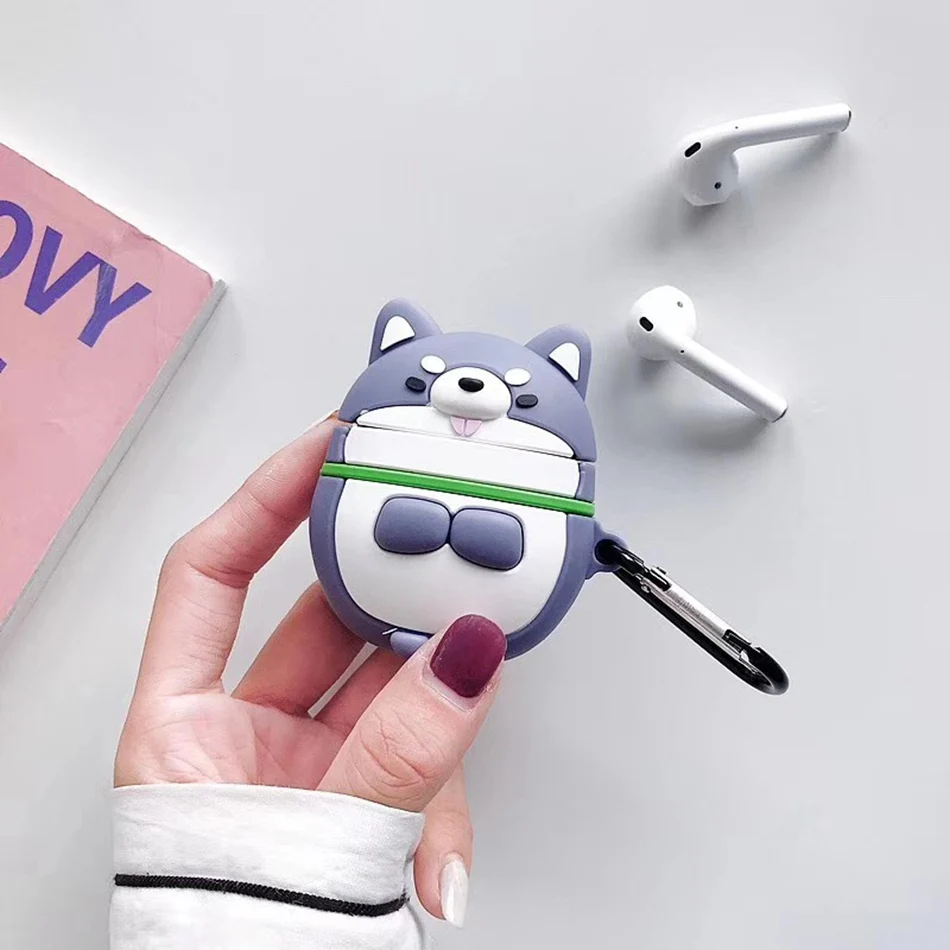 513M Силиконовый чехол для наушников для Airpods 2, чехол с 3D рисунком без лица, защитный чехол для Apple Air pods для Earpods, чехол - Цвет: 513M
