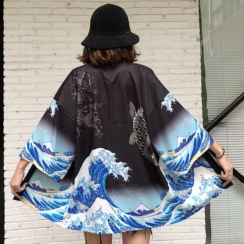 Женское кимоно кардиган японское платье haori obi yukata Женская японская одежда