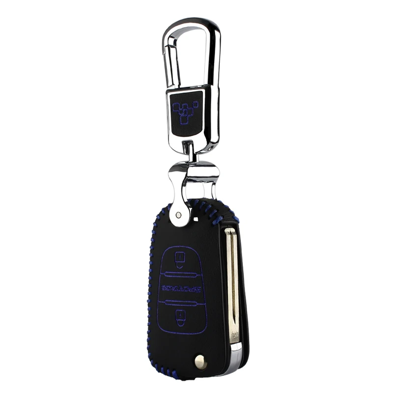 Luckeasy кожаный чехол для ключей для kia sportage 2011 2012 2013 ключ для автомобиля key2s - Название цвета: Золотой