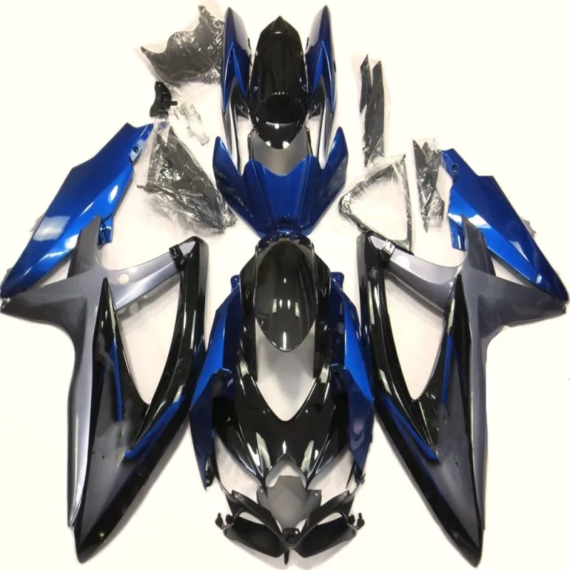 Injection Black Blue Fairing Kit For Suzuki Gsxr600 750 K8 08 09 10