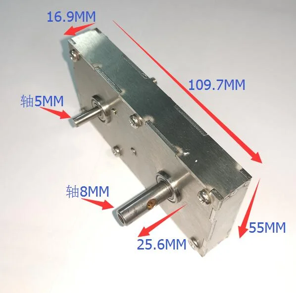 Speed ratio 1：42, metal gearbox, diy hand-cranked power generation, wind power, hydroelectric generator transmission