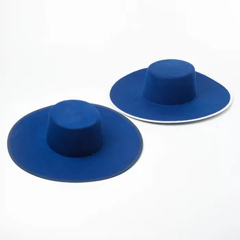 

Europe and America Autumn and winter new simple fashion light body big brim woolen top hat travel shopping wool felt hat