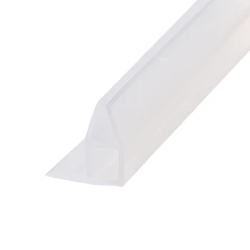 

uxcell Frameless Glass Shower Door Sweep - Door Corner Side Seal Strip-Type w 10-11mm Drip Rail - 6-10mm Glass x 1/2/3m Long