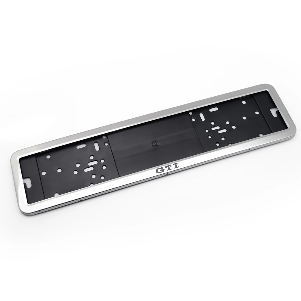 

XCCPJ 2Pcs GTI License Plate Frame for Car Number Auto Number Plate Holder Frame Holder Cover Car Accessories for VW Golf Polo