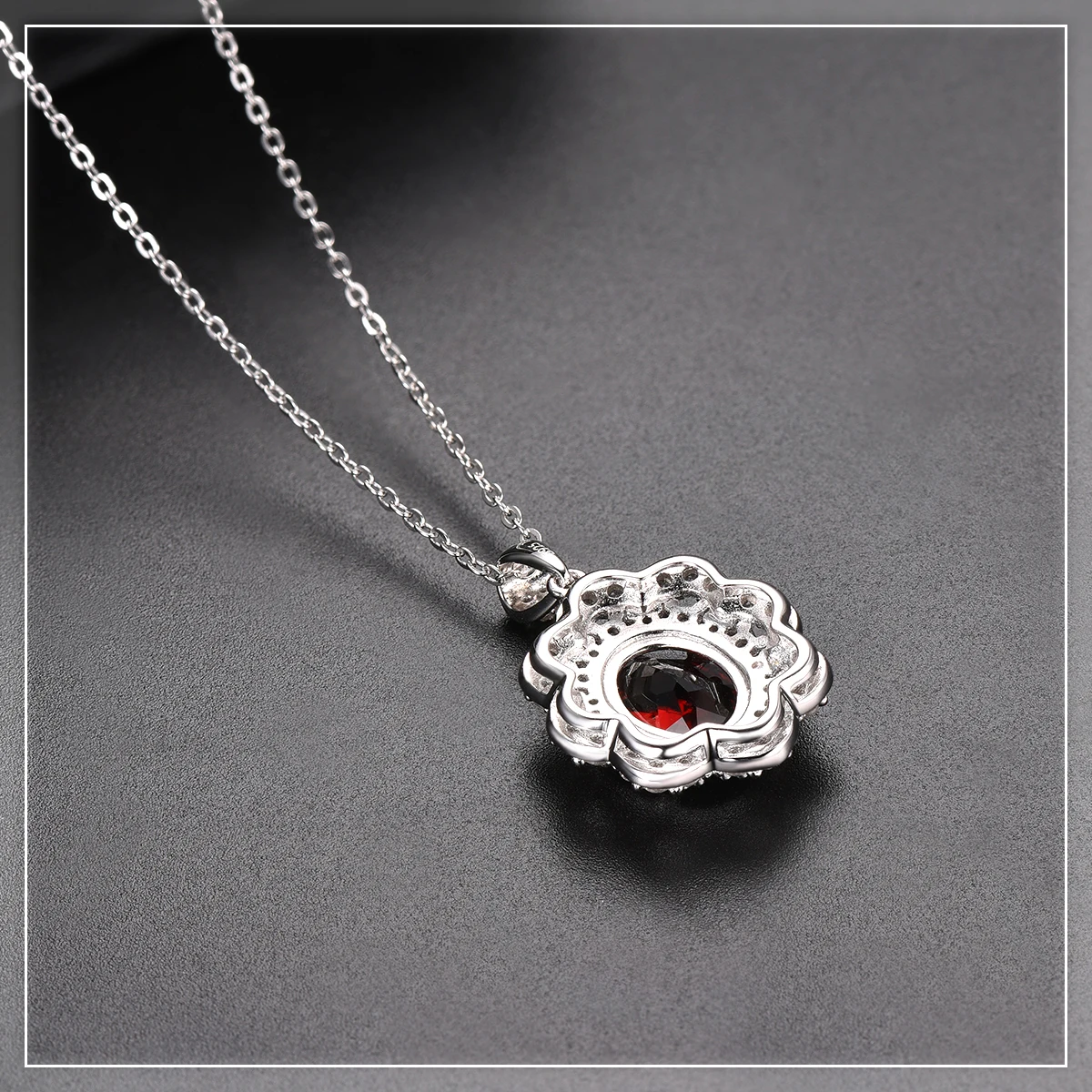 Hutang 3.05ct гранатовый кулон натуральный драгоценный камень Твердые стерлингового серебра 925 ожерелье изящные элегантные ювелирные изделия для женщин Новинка