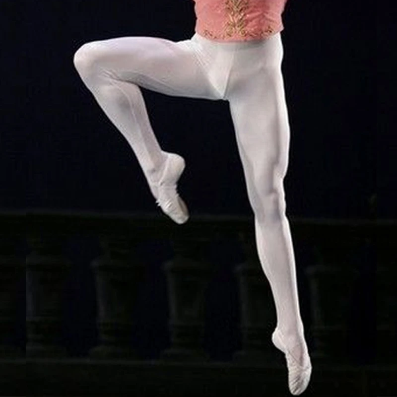 Mens Ballet Dance Tights Full Length Leggings Ballet Costume Training