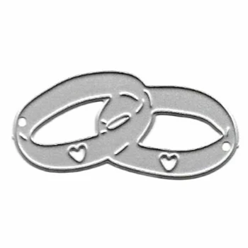 

Wedding Rings Metal Cutting Dies For DIY Scrapbooking Stamps Craft Embossing Die Cut Making Stencil Template