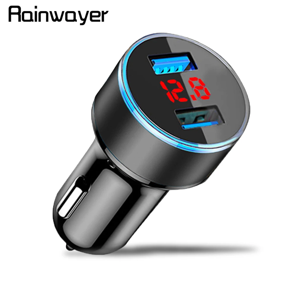 Универсальное зарядное устройство для автомобиля с двумя портами USB 3.1A 5V