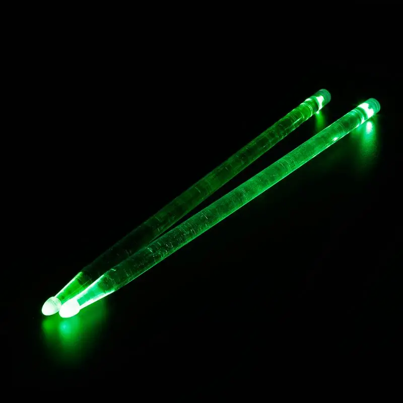 OOTDTY 5A Acrylic Luminous Drum Stick Dark Stage Performance Noctilucent Jazz Drumstick