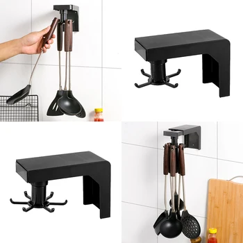 

Punch Free Kitchen Shelf Free Punching Wall-Mounted Household Rotating Frame Knife Holder Rack Telescopic Storage Shelf
