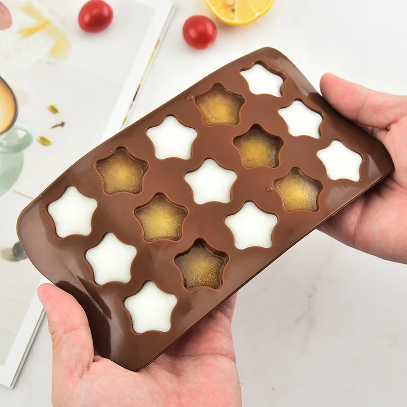 15 Cavity Star Silicone DIY Chocolate Candy cake Baking Mould Mold Ice Cube Tray 