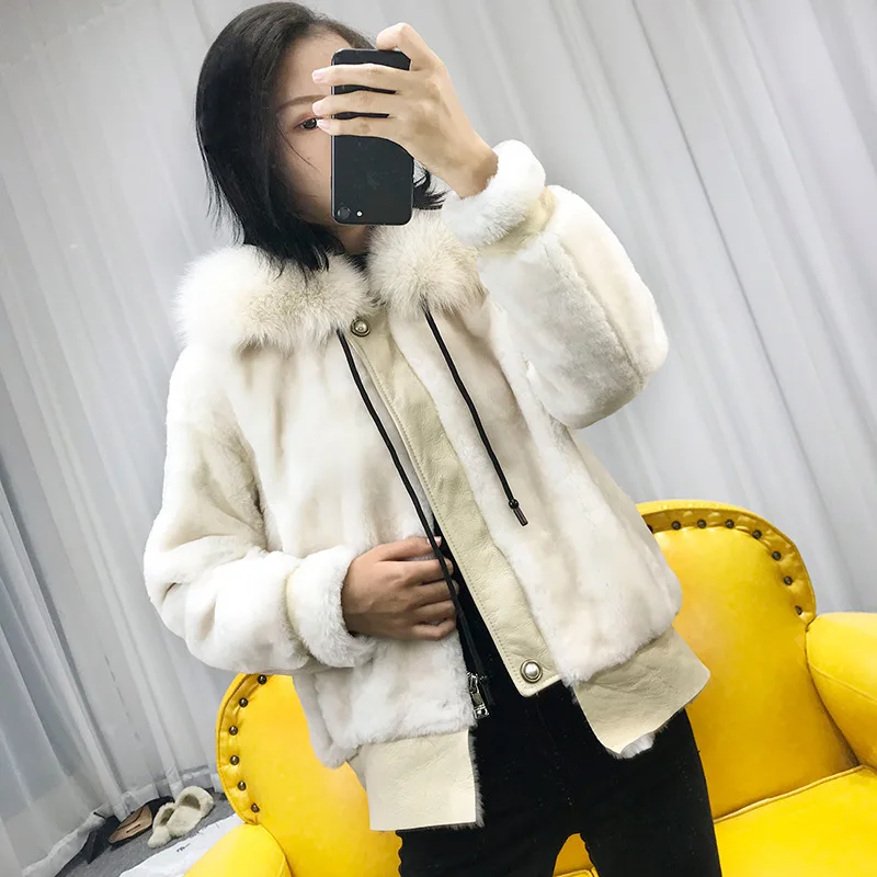 Autumn Winter Coat Women Clothes 2020 Fox Fur Collar Wool Jacket Real Korean Streetwear Vintage Topsabrigo Mujer ZT3282 | Женская одежда