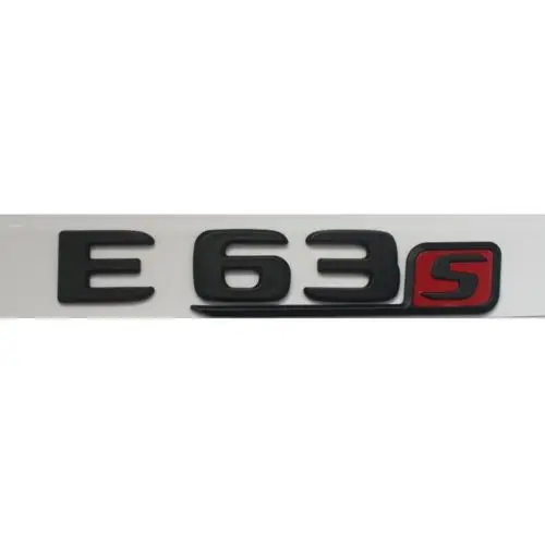 Черная плоская эмблема с буквами E63s Эмблема багажника эмблемы для Mercedes E63 AMG S |