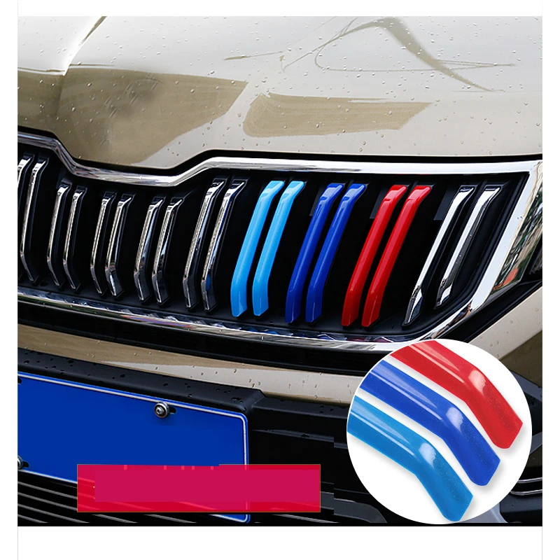 Lsrtw2017 Abs автомобильный передний гриль средняя сетка планки автомобиля Стайлинг для Skoda Kodiaq Gt интерьерные молдинги аксессуары