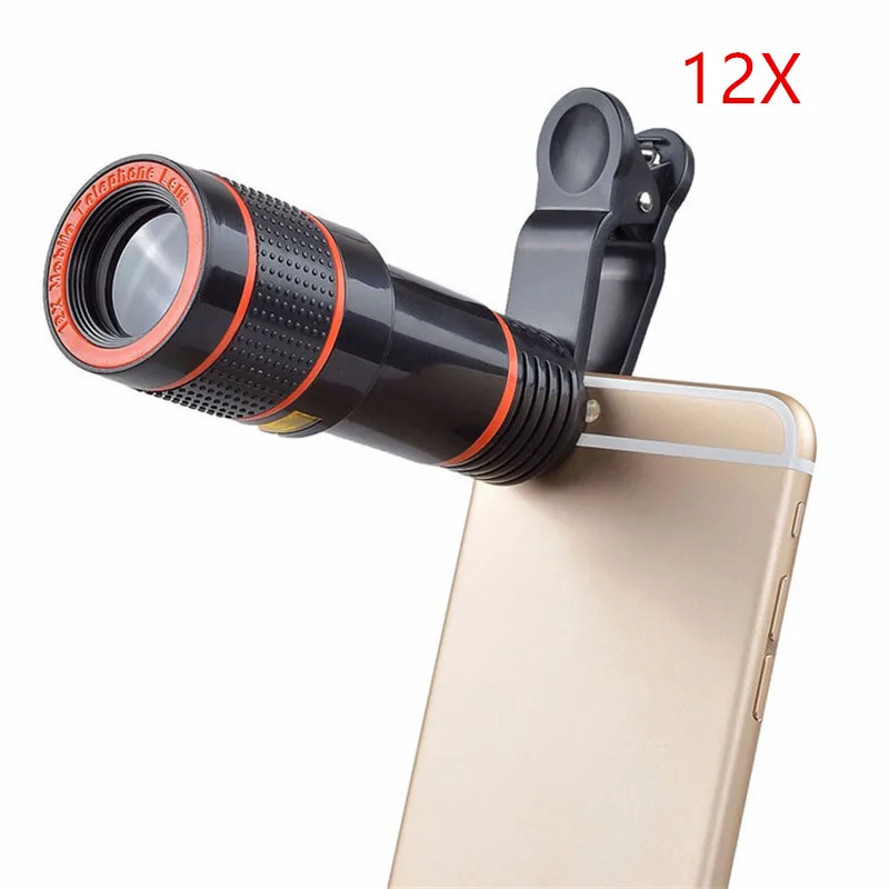 8x 12x зажим для объектива мобильного телефона оптический длиннофокусный объектив HD объектив для смартфонов для iPhone X Xs MAX XR 8 для samsung S8 S9