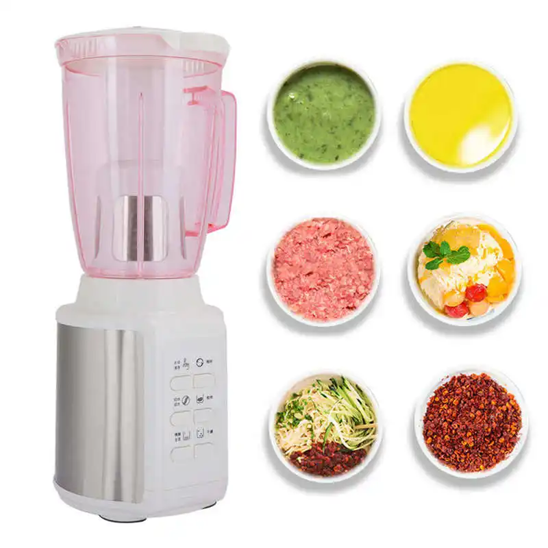 Multifunctional Blender Automatic Timer Fruit Juicer Ice Smoothies Mixer Meat Grinder Food Processor