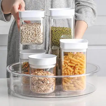 

Refrigerator Turntable Storage Bin Kitchen Spice Bottle Container Organizer