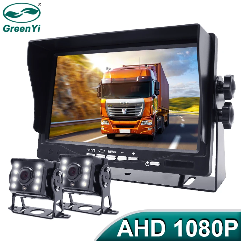 Камера заднего вида GreenYi для автобуса камера ночного видения AHD 1920*1080 с дисплеем 7
